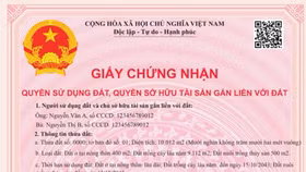 Thông tin phản hồi từ mã QR có giá trị như thông tin trên sổ đỏ