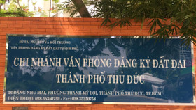 Địa điểm Văn phòng Đăng ký đất đai thành phố Thủ Đức