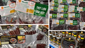 Hộ kinh doanh Phan Thị Huyền gắn nhãn OCOP trên hầu hết các sản phẩm của mình