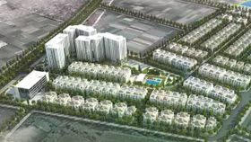 Phối cảnh nhà ở xã hội tại ô đất CT thuộc dự án khu nhà ở Minh Đức, tại xã Mê Linh