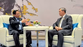 Thủ tướng Chính phủ Phạm Minh Chính gặp Thủ tướng Campuchia Hun Manet 