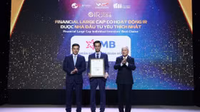 Ông Đàm Nhân Đức, Kinh tế trưởng đại diện MB nhận giải thưởng Financial Large Cap có hoạt động IR được Nhà đầu tư yêu thích nhất