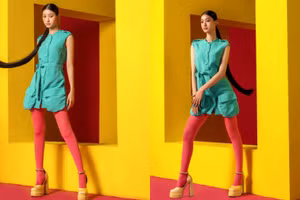 NTK Hà Linh Thư đã mang đến BST nghệ thuật thời trang Color block