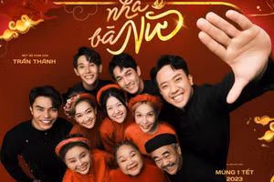 Trấn Thành và dàn cast Nhà Bà Nữ chúc Tết đến khán giả