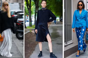 F5 phong cách với chân váy lụa satin