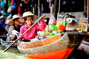 Chợ nổi Damnoen Saduak - Thiên đường mua sắm độc đáo nhất đất Thái