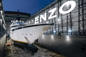 Lürssen hạ thủy siêu du thuyền Enzo dài 115m