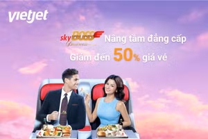 Nâng tầm đẳng cấp cùng Vietjet Air với ưu đãi 50% hạng vé Skyboss Business & Skyboss