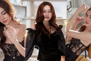 Lan Ngọc cực quyến rũ với corset ren