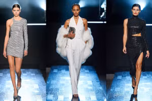 Chất liệu sequin và đồ lông: Điểm nhấn trong BST mới của Michael Kors