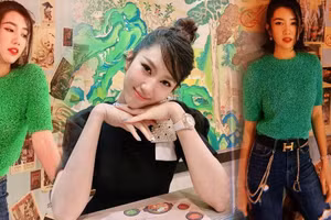 Bóc giá “phỏng tay” chiếc áo xanh lá xinh ngất ngây của người đẹp Thúy Ngân