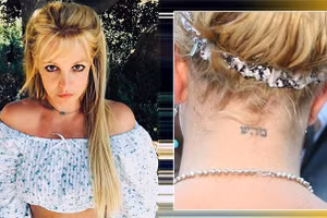 “Giải mã” ý nghĩa hình xăm sau gáy của Britney Spears
