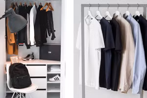 Xây dựng tủ quần áo theo phong cách tối giản cho nam giới