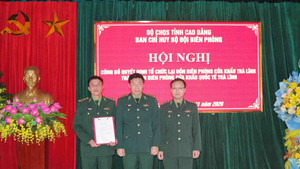 Đồn Biên phòng cửa khẩu Trà Lĩnh được nâng cấp thành Đồn Biên phòng cửa khẩu quốc tế