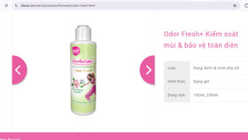 Mẫu sản phẩm bị được đình chỉ lưu hành, thu hồi và tiêu hủy được quảng cáo trên website của Công ty cổ phần Diana Unicharm