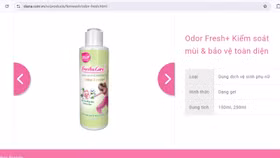 Mẫu sản phẩm bị được đình chỉ lưu hành, thu hồi và tiêu hủy được quảng cáo trên website của Công ty cổ phần Diana Unicharm