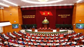 Hội nghị lần thứ nhất Ban Chấp hành Trung ương Đảng khóa XIV. Ảnh: TTXVN