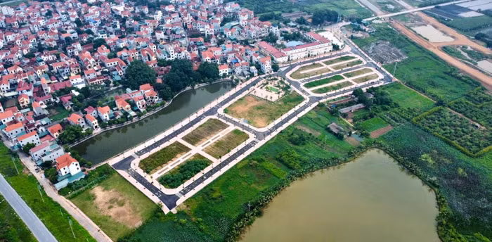 Khu vực sắp diễn ra đấu giá 20 thửa đất tại Hoài Đức