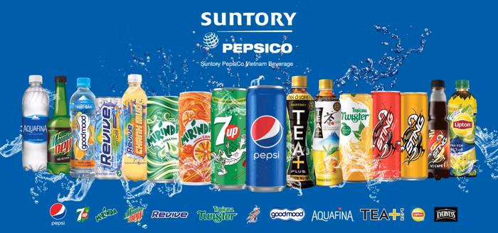 Các sản phẩm nước giải khát của Suntory PepsiCo Việt Nam