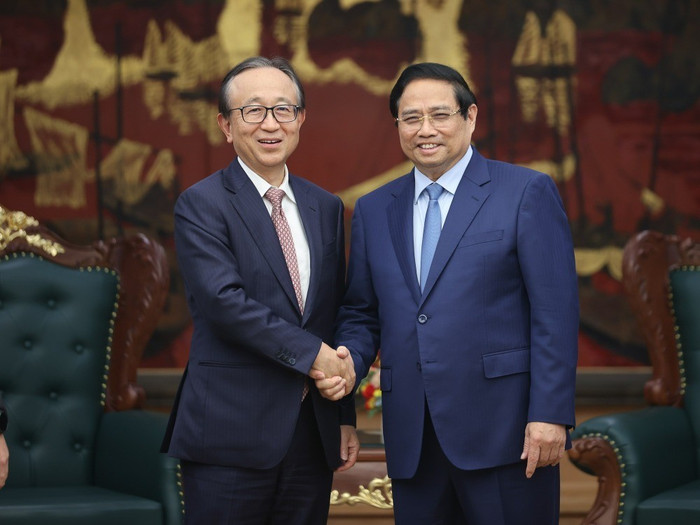 Thủ tướng Phạm Minh Chính tiếp ông Hironori Kamezawa, Tổng Giám đốc Tập đoàn tài chính Mitsubishi UFJ Financial Group (MUFG) của Nhật Bản
