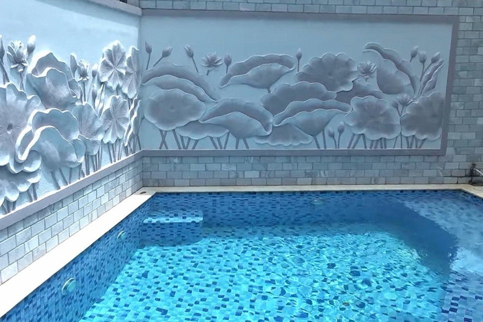 Kim Tử Long xây dựng một hồ bơi nhỏ để con cháu quây quần