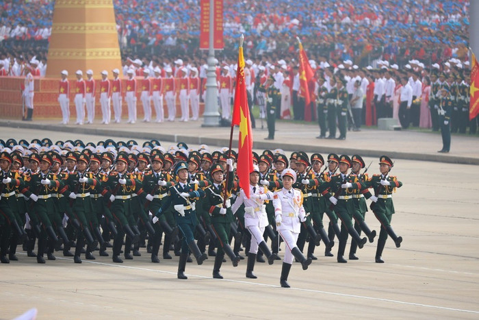 Khối diễu binh của Quân đội nhân dân Việt Nam tại A80