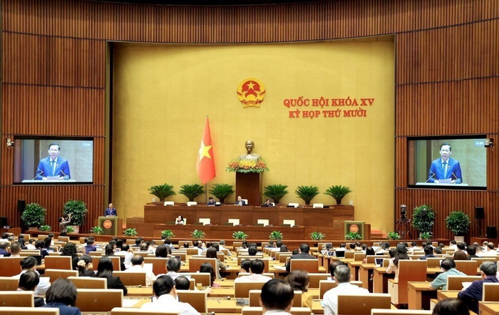 Quang cảnh phiên họp Quốc hội sáng 23/10