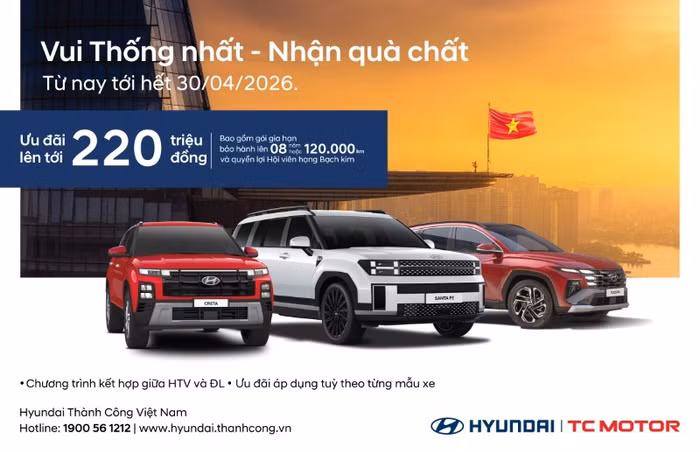 Hyundai thành công triển khai chương trình “Vui thống nhất - Nhận quà chất” - ưu đãi đến 220 triệu đồng 