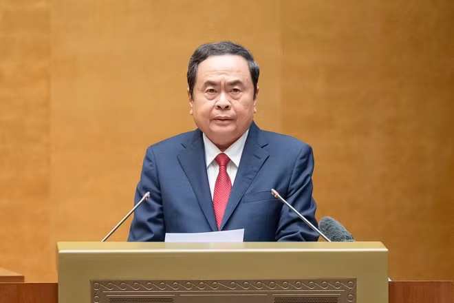 Chủ tịch Quốc hội Trần Thanh Mẫn phát biểu tại hội nghị