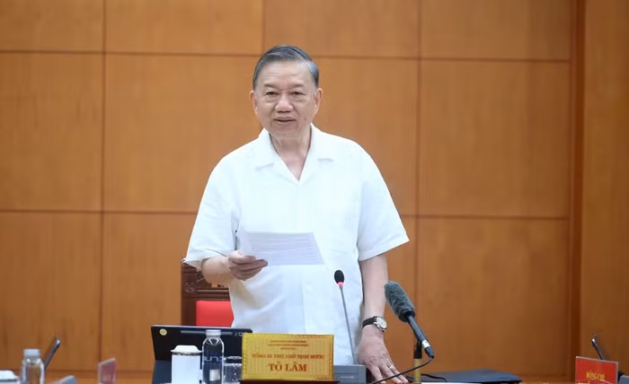 Tổng Bí thư, Chủ tịch nước Tô Lâm phát biểu kết luận tại cuộc làm việc