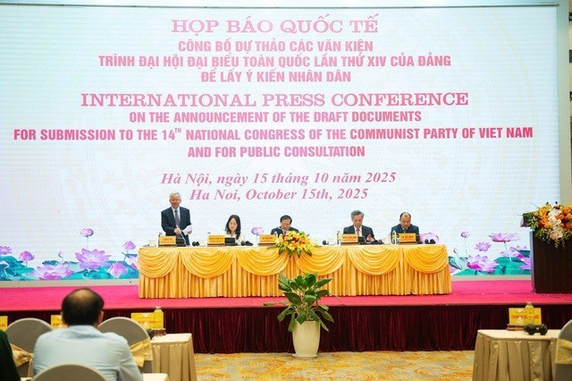 Họp báo công bố dự thảo các Văn kiện trình Đại hội đại biểu toàn quốc lần thứ 14 của Đảng để lấy ý kiến nhân dân