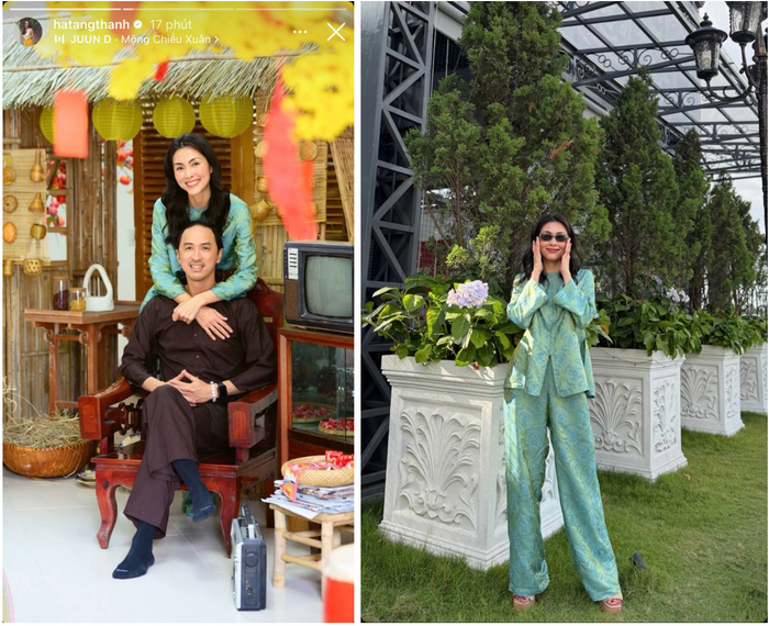 Tăng Thanh Hà và chồng check in tiểu cảnh trang trí bên trong khuôn viên biệt thự nhà tỷ phú Johnathan Hạnh Nguyễn