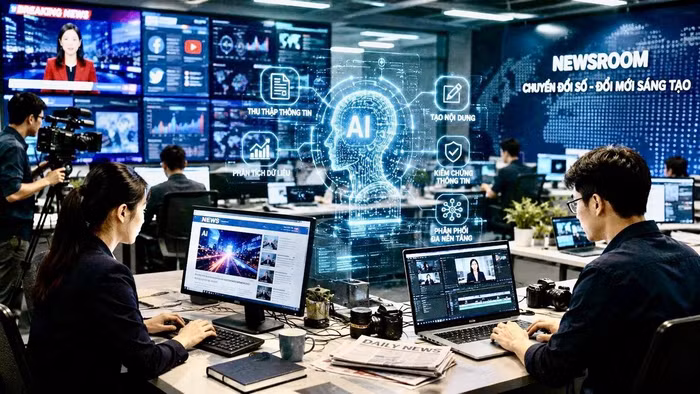 AI có thể hỗ trợ các cơ quan báo chí nâng cao năng suất lao động. Ảnh minh họa: IT
