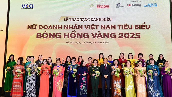 Vinh danh 8 nữ doanh nhân VACOD và HBA đạt giải Bông Hồng Vàng 2025