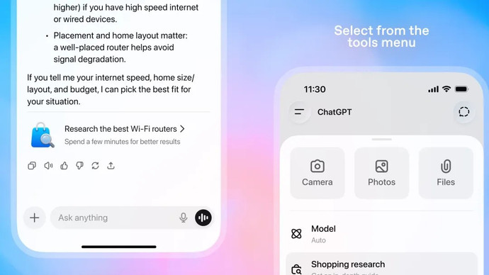 OpenAI vừa giới thiệu tính năng shopping research tích hợp trong ChatGPT