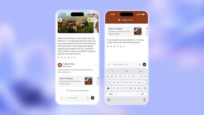 ChatGPT bắt đầu hiển thị quảng cáo