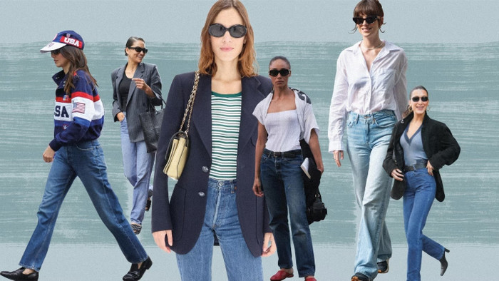 Bí quyết diện quần jeans ống suông như siêu mẫu Bella Hadid