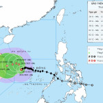Bão số 15 giảm cường độ, liên tục đổi hướng và di chuyển rất chậm