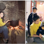 Vợ chồng Văn Hậu đã đưa con trai về quê anh ở Thái Bình (cũ) từ trước đó, cùng gia đình chuẩn bị cho Tết