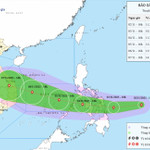 Dự báo đường đi của bão Kalmaegi