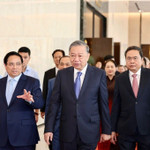 Tổng Bí thư Tô Lâm, Thủ tướng Phạm Minh Chính, Chủ tịch Quốc hội Trần Thanh Mẫn và các đồng chí lãnh đạo Đảng và Nhà nước dự khai mạc Triển lãm "80 năm Hành trình Độc lập - Tự do - Hạnh phúc"