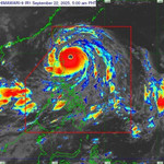 Mắt siêu bão Ragasa lúc 5h ngày 22/9. Ảnh: PAGASA