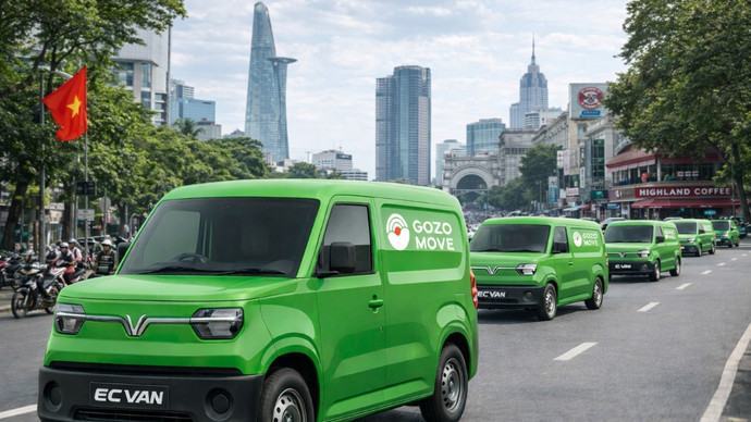 Đội xe EC Van của GOZO Move lăn bánh tại TP.HCM