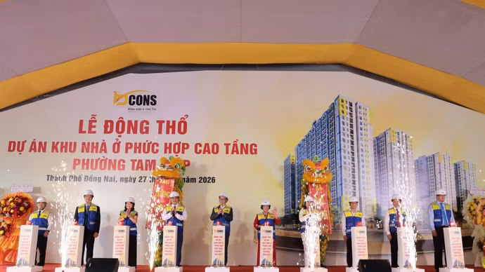 Tập đoàn Bcons động thổ dự án nhà ở đầu tiên sau khi Đồng Nai lên thành phố