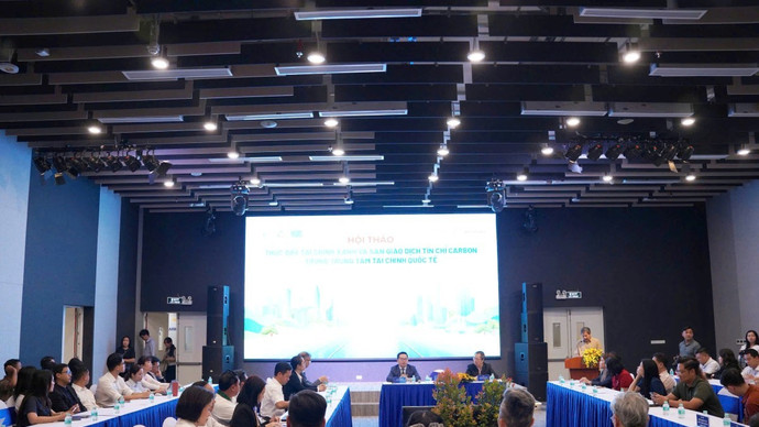 Hội thảo là diễn đàn quan trọng nhằm thúc đẩy dòng vốn xanh và phát triển thị trường carbon tại Việt Nam