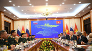 Cuộc hội đàm giữa Đại tướng Phan Văn Giang và Trợ lý Tổng thống Nga, Chủ tịch Hội đồng Biển Liên bang Nga Nikolai Patrushev ngày 15/9 (Ảnh: BQP)