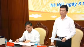 Ông Phạm Thanh Hà, Phó Thống đốc Ngân hàng Nhà nước phát biểu tại cuộc họp báo