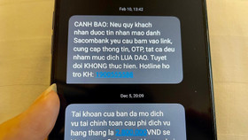 Ngân hàng không được gửi tin nhắn chứa đường link tới khách hàng