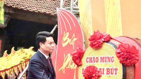 Ông Lê Ngọc Châu, Chủ tịch UBND thành phố Hải Phòng đánh trống khai bút Xuân Bính Ngọ 2026